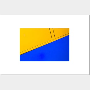 Abstract in blue and yellow Posters and Art